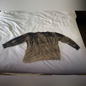 Torn Fabric Tie-Dye Long Sleeve Top by Dublish Size Large